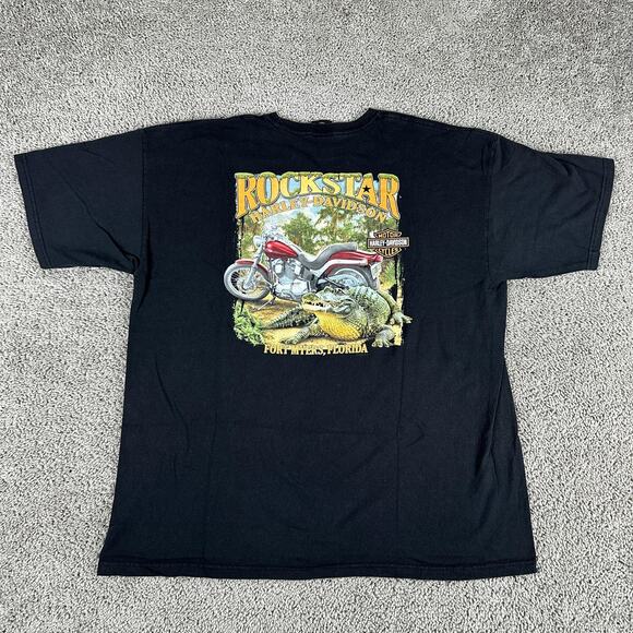Harley-Davidson Other - Harley-Davidson Shirt Mens 2XL Rockstar Fort Myers Florida Alligator 2022 Tee